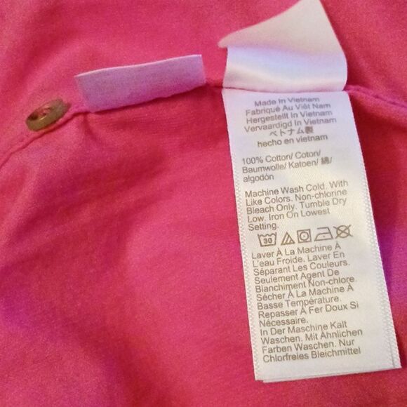J CREW Corduroy Ruffleneck Hot Pink Button Down Shirt Sz 0 NWT - Picture 11 of 12